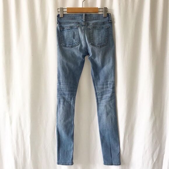 Rag & Bone distressed light wash Skinny Jeans 24 - Picture 5 of 10
